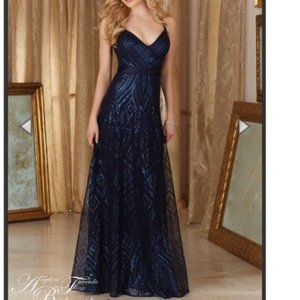 💙ANGELINA FACCENDA 💙SEQUIN GEO PRINT GOWN💙